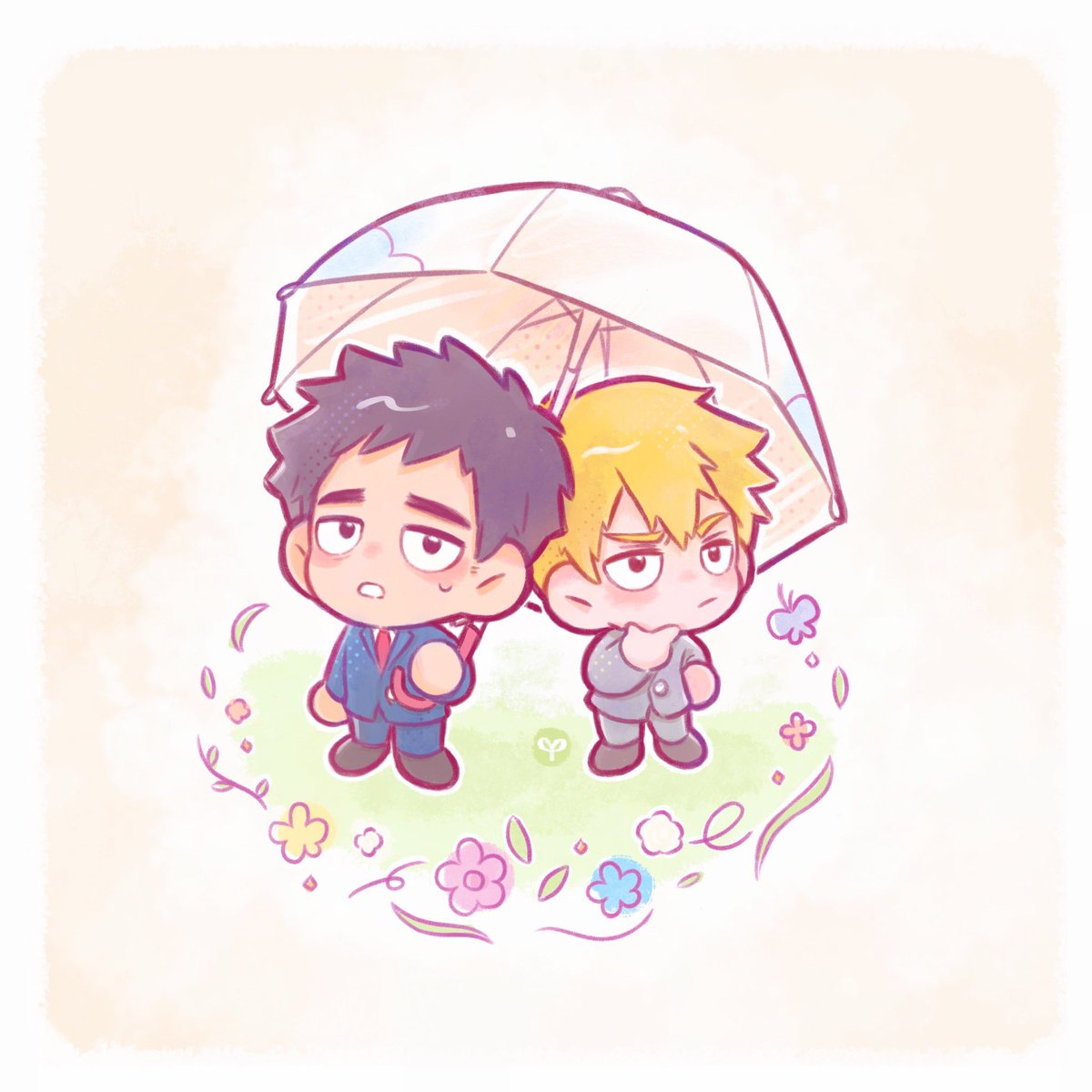 chimpoli's tweet photo. #serirei #モブサイコ100 #芹沢克也 #霊幻新隆 rain https://t.co/O5RQPc3BH8