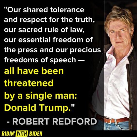 Who agrees with Robert Redford? 🙋🏽‍♀️🙋🏽‍♂️🙋🏽