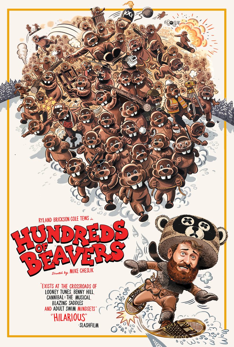 @LolOverruled hundreds of beavers. BANGER indie movie, my stomach was in pain from laughing. 
does help I was baked as hell at IFC watching it but man was it a shockingly good movie