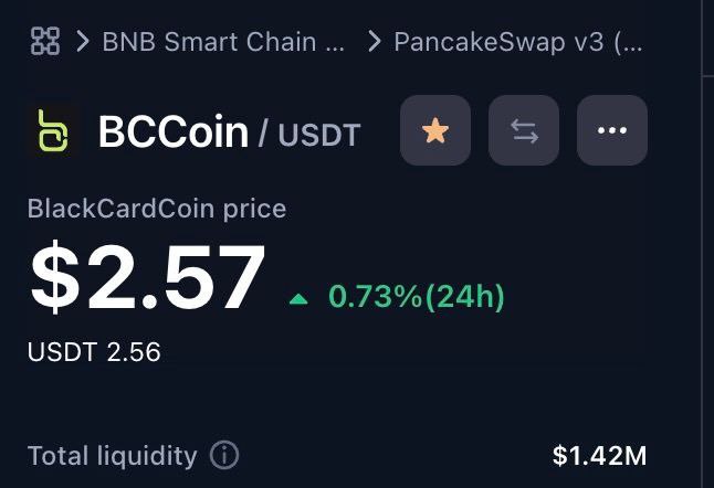 $50 GIVEAWAY | Ends in 24 Hours • RT & complete this task below ( Post Proof ) • Comment with this tags on this link below $BCCOIN #CryptoCreditCard #BlackCard #BlackCardCoin • Click Bullish & Click (⭐️) on this link below coinmarketcap.com/dexscan/bsc/0x