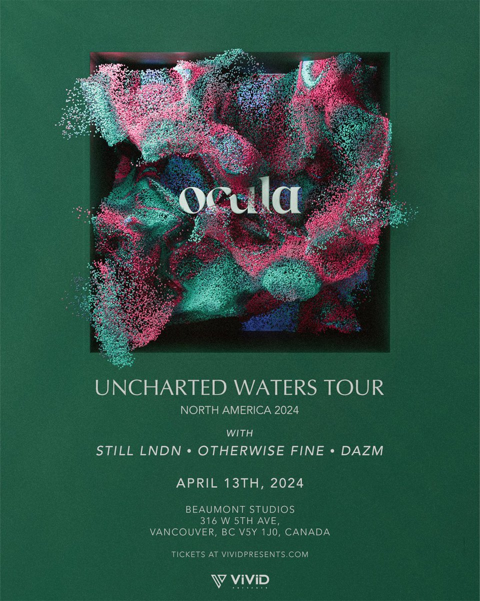 Stoked to announce I’ve been added to the lineup supporting <a href="/OCULAmusic/">OCULA</a>  on his Vancouver stop of the Uncharted Waters Tour at The Beaumont Studios this Saturday!

Been a huge OCULA fan for years so really looking forward to this one 🙌

🎟️: app.showslinger.com/ticket_payment…
