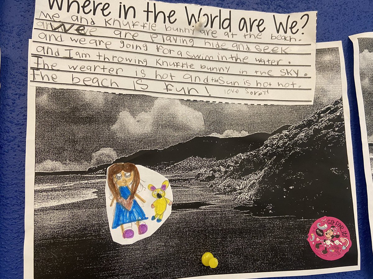 mishfish30's tweet photo. Creating our own "Knuffle Bunny" stories inspired by Mo Williams! @GracedalePS https://t.co/vXYv0A20Wn