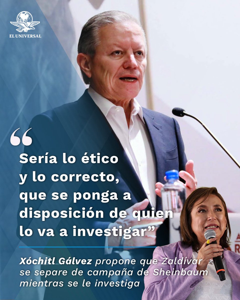 Xóchitl Gálvez criticó la postura de Claudia Sheinbaum, quien salió en defensa del ministro en retiro, Arturo Zaldívar e indicó que no se puede eximir a nadie de ser investigado
eluniversal.com.mx/elecciones/xoc…