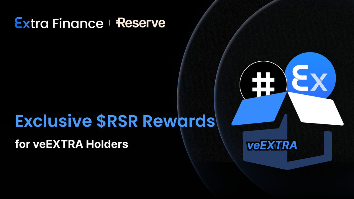🚀 New for veEXTRA Holders: Exclusive $RSR Rewards! 🎉 Teaming up with @reserveprotocol , we're celebrating bsdETH's ExtraFi debut by boosting veEXTRA holders' rewards! For the first time, enjoy your regular $EXTRA staking rewards plus additional $RSR rewards for 3 epochs.…