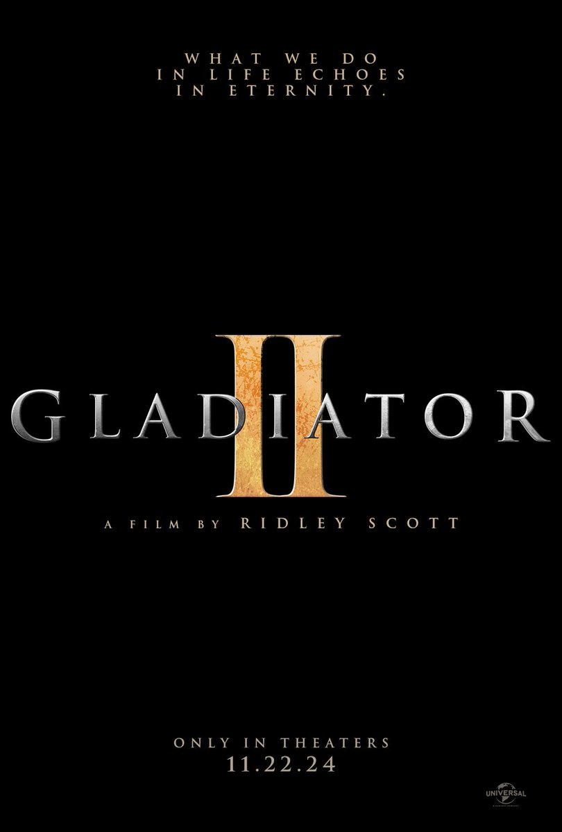 Those who saw the #Gladiator2 Trailer at #CinemaCon2024 are saying, the movie will be better than Part I.. The story starts 20 years after I..
