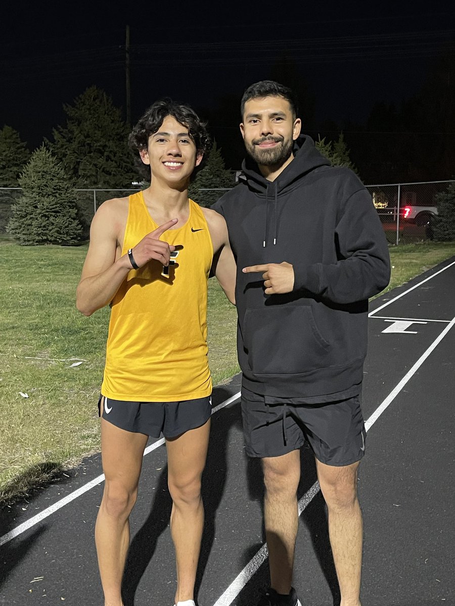 Former Fremont star Danny Aldaba, who held the school record in the 1600m, flew in from Nashville to see the passing of the torch.