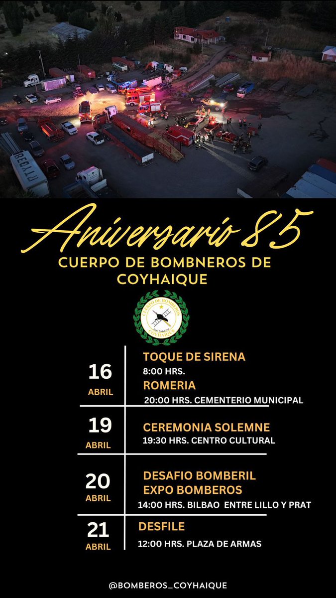 Actividades 85 aniversario #Bomberos #Coyhaique