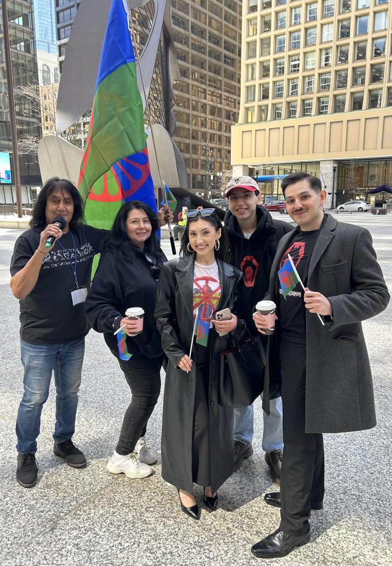 Photos from Roma Flag raising ceremony in #internationalromaday in #chicago #opreroma