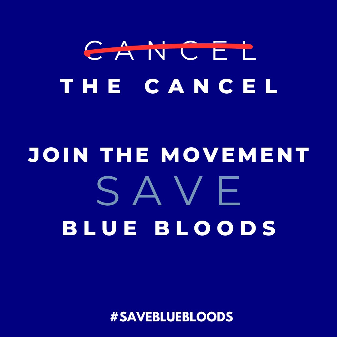 It’s time! Let’s tweet #SaveBlueBloods and show CBS how much we love this show! Cancel the cancel! @DonnieWahlberg @megspptc @SaveBlueBloods