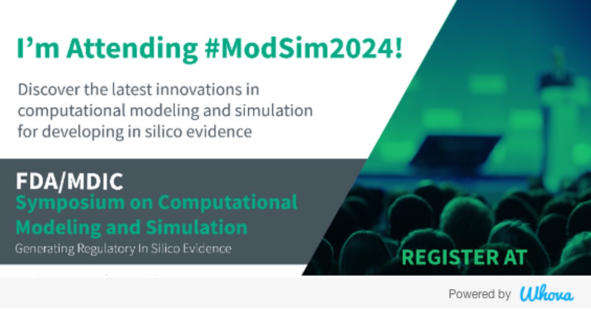 DebusKristian's tweet image. Hi! I&apos;m attending FDA/MDIC Symposium on Computational Modeling and Simulation #ModSim2024. Let&apos;s start connecting with each other now.  - via Whova event app whova.com/whova-event-ap…