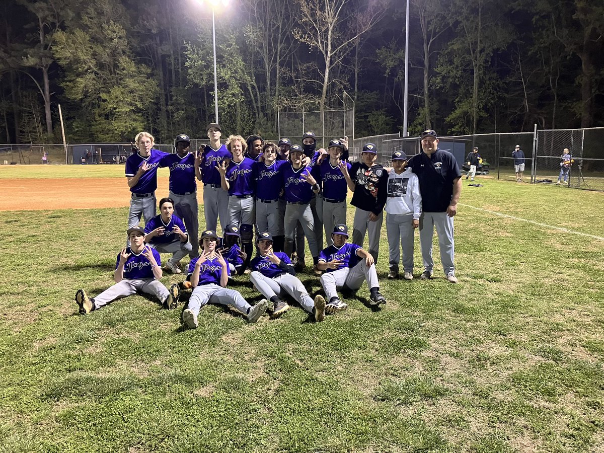 chsjagsbaseball's tweet photo. Jags with a Big Conference sweep of Louisburg this week.  7-3 on Tuesday and a 4-3 barn burner tonight.  Sets up the showdown with South Granville next week. https://t.co/rzTCypWntQ