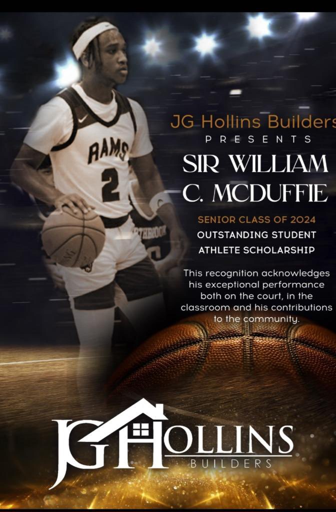 AGTG 🙏🏾 I am blessed to have received the Outstanding Student Athlete Scholarship Award from JG Hollins Builders!