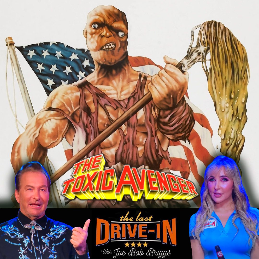 We are so late tonight, but better late than never… Tonight’s Movie: THE TOXIC AVENGER (1984) on #TheLastDriveIn with @therealjoebob and @kinky_horror @badtechno on @Shudder