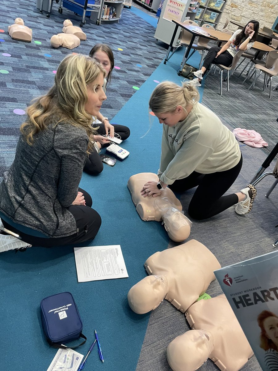 Great CPR class today.  Look at all the staff who came out to be more prepared to save a life #bengalpride <a href="/katyisd/">Katy ISD</a> <a href="/HeartCPR/">AHA CPR & First Aid</a> #katyisdnurses <a href="/BryantElem/">Bryant Elementary</a>