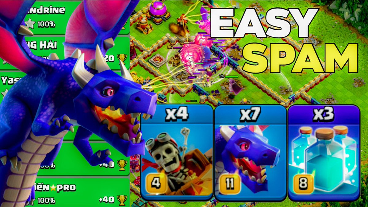 Mastering Clones: Easy TH16 Dragon and Dragon Rider Hydra Legend League Attacks! Click Here:youtu.be/8xLq6hO6_Hs #ClashofClans #clashon