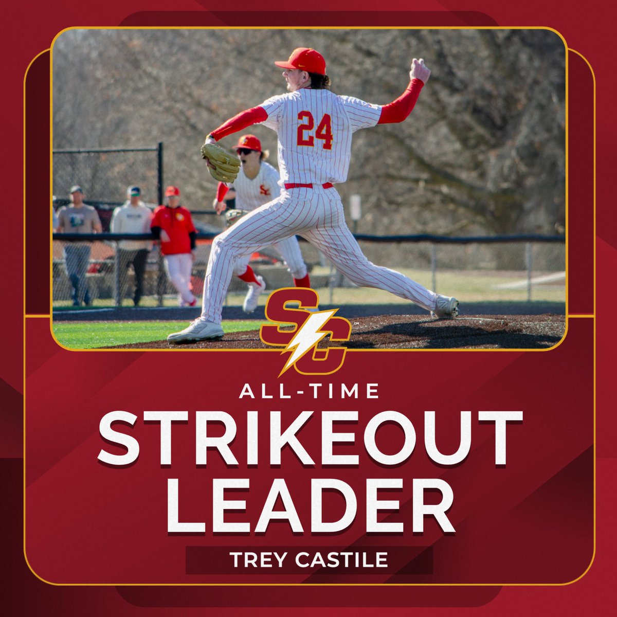 𝓢𝓽𝓻𝓲𝓴𝓮𝓸𝓾𝓽 𝓚𝓲𝓷𝓰 👑

With six strikeouts in tonight’s win over Loras, Trey Castile moved past Brady Held on <a href="/StormBaseballSC/">Simpson Baseball</a>'s all-time leaderboard with 241 career strikeouts! 

📰 tinyurl.com/mtb3c5em

#rollriversBSB #d3baseball