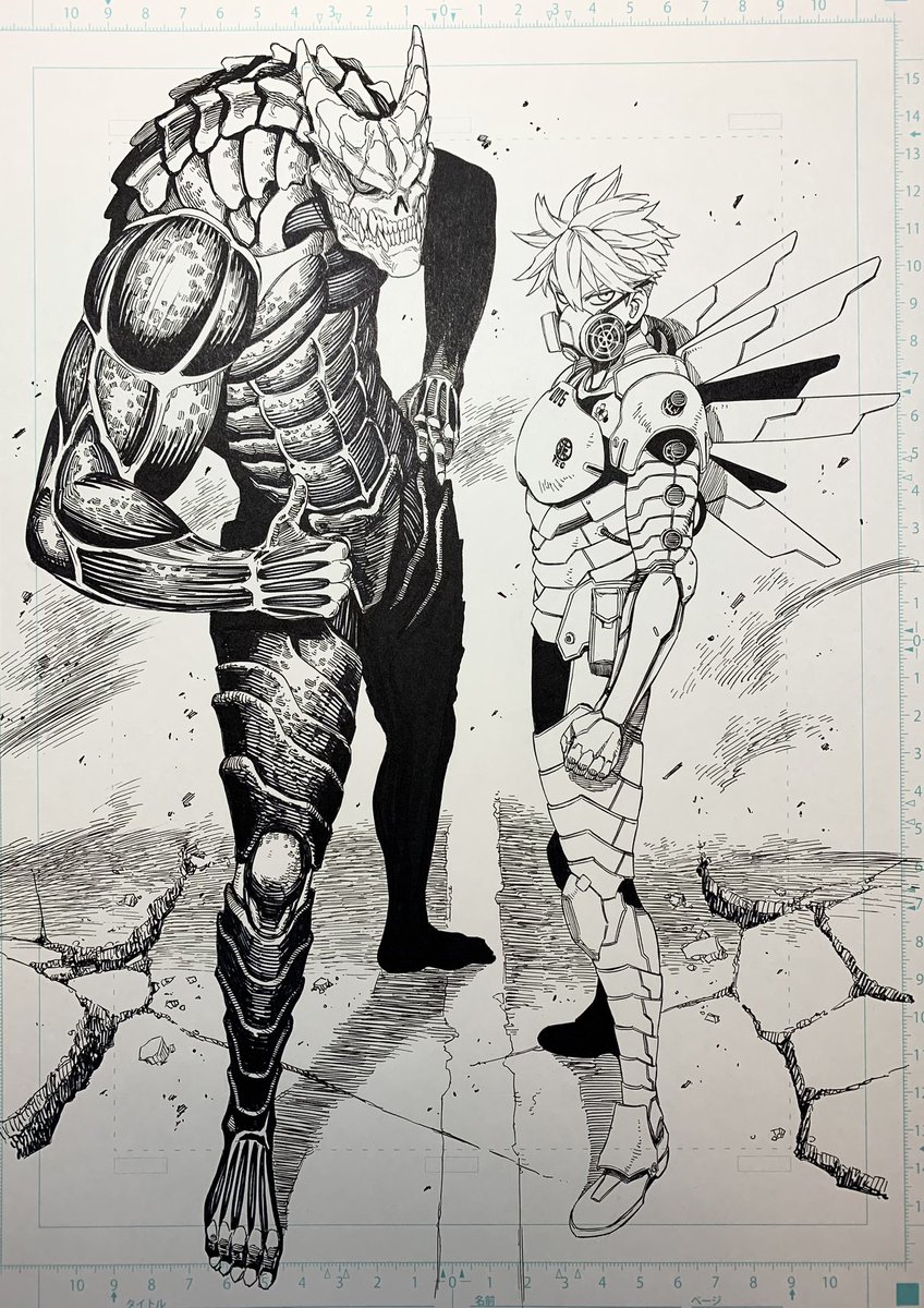 AnimetrendsLA's tweet image. Tatsu Yukinobu, mangaka de DANDADAN; nos regala esta increíble ilustración y revela que también está esperando con ansias el estreno de KAIJUU 8. 🔥

#Kafka | #Reno | #KaijuNo8