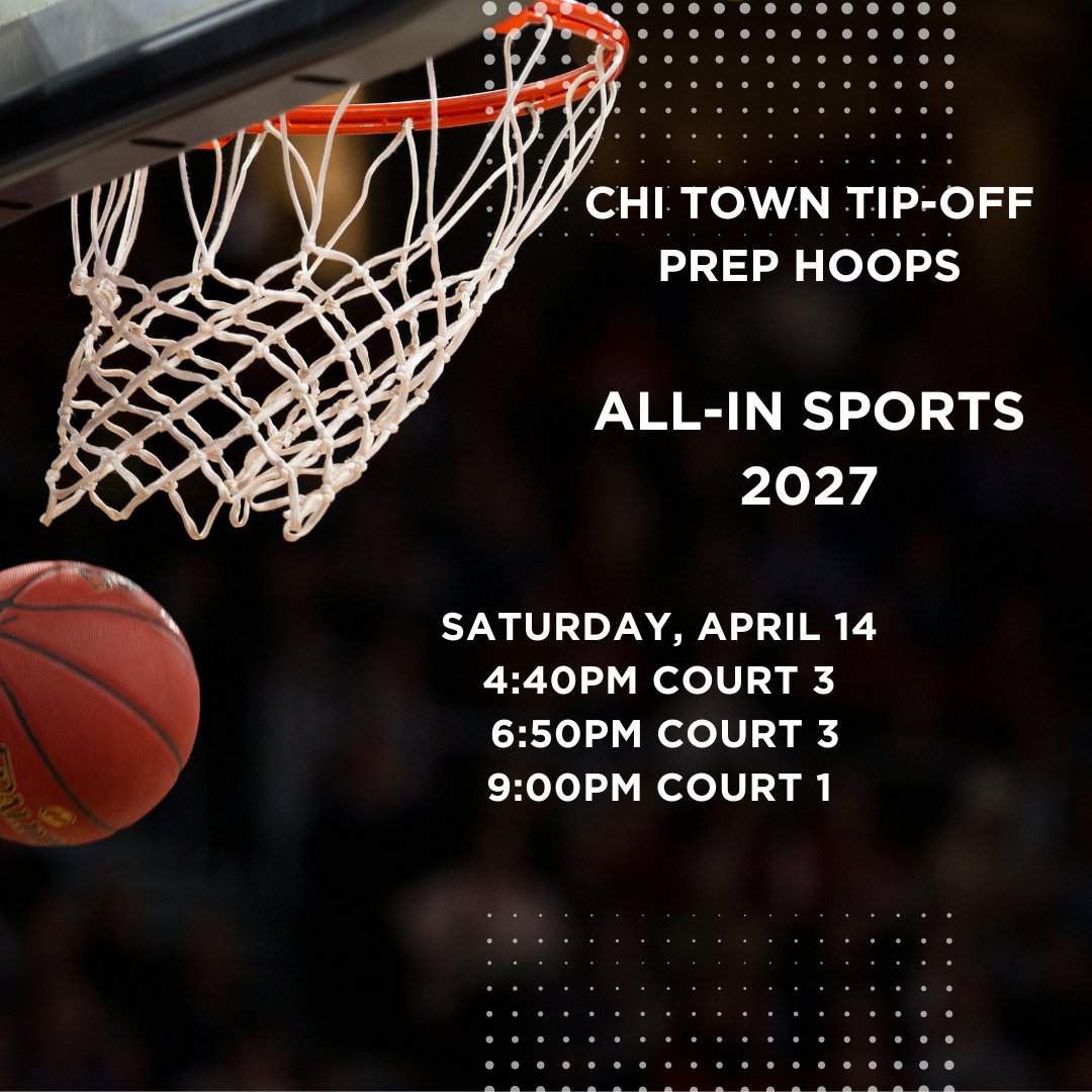 All-in Sports 2027 is ready!  Can't wait for tomorrow.  If you are in Chicago, come check us out!
<a href="/allinsportsclub/">All-In Sports</a>
<a href="/PrepHoops/">Prep Hoops 🏀</a>
<a href="/HankampScott/">Scott Hankamp</a>
<a href="/jgilbertsport/">Jonathon Gilbert</a>
<a href="/PrepHoopsMI/">Prep Hoops Michigan</a>
<a href="/CameraCashMedia/">Camera Cash</a>
#PHChiTownTipOff