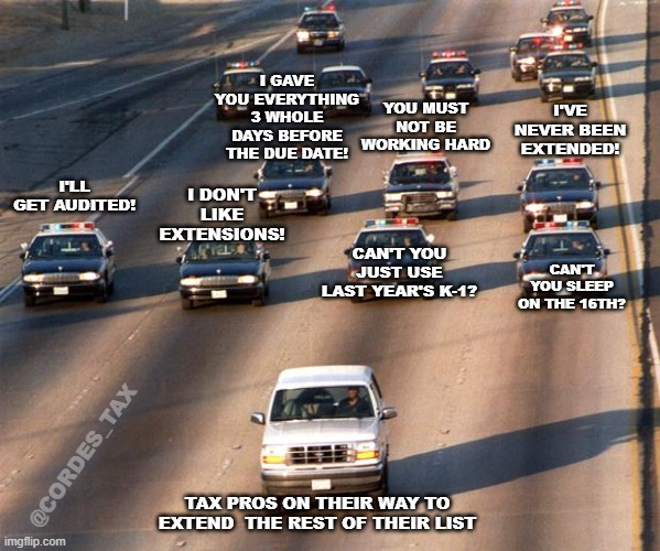 #TaxTwitter Bring on the OJ tax memes.