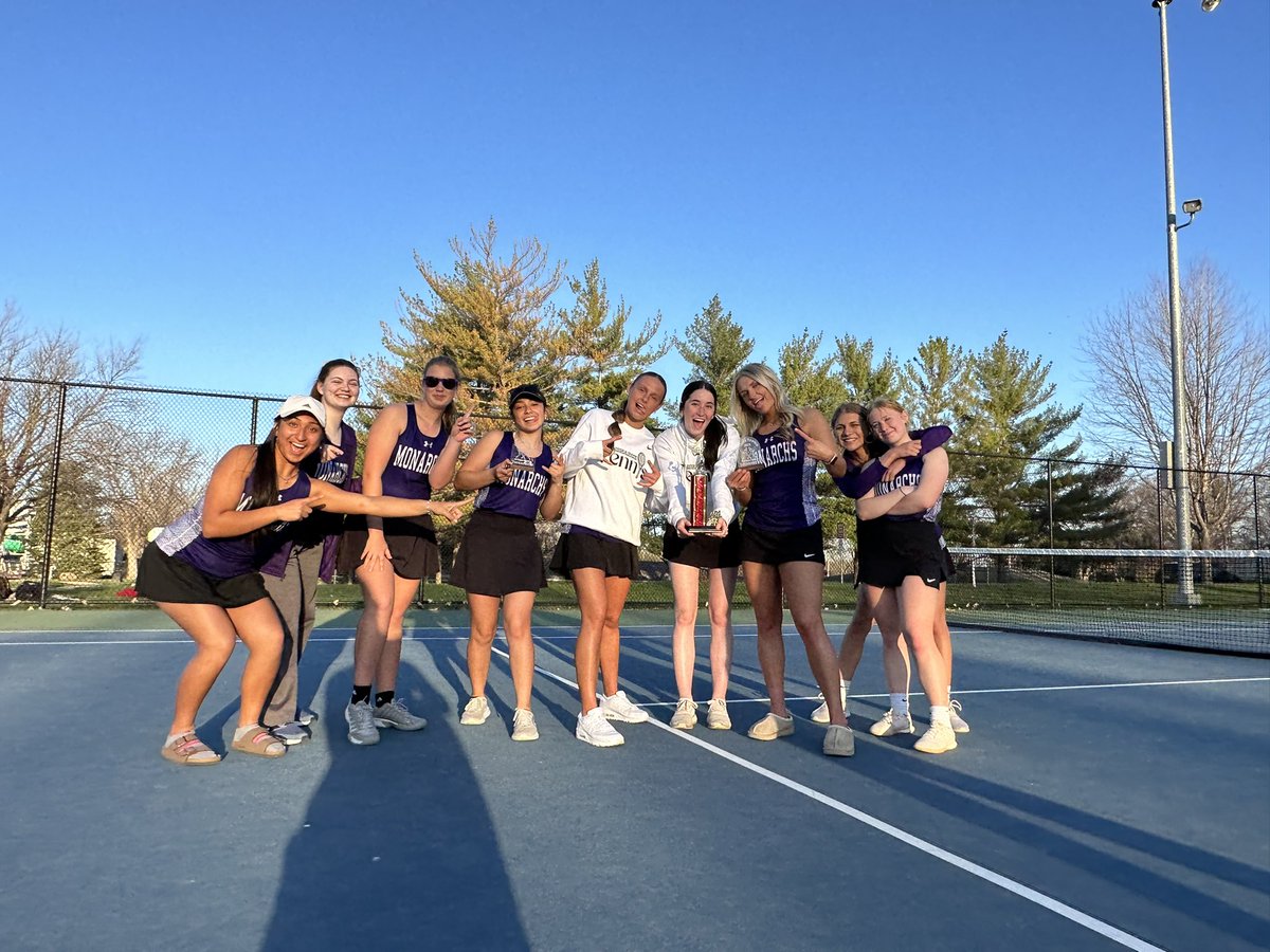 Huge 6-3 win tonight vs Shenandoah! Proud of how we competed. Go Monarchs! (Featuring hardware that we received today but from last weekend)