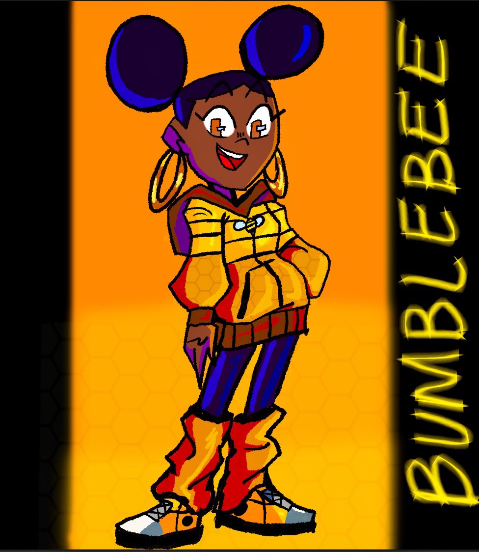 Bumbles and her sweet jacket #bumblebee #teentitansgo #digitalart