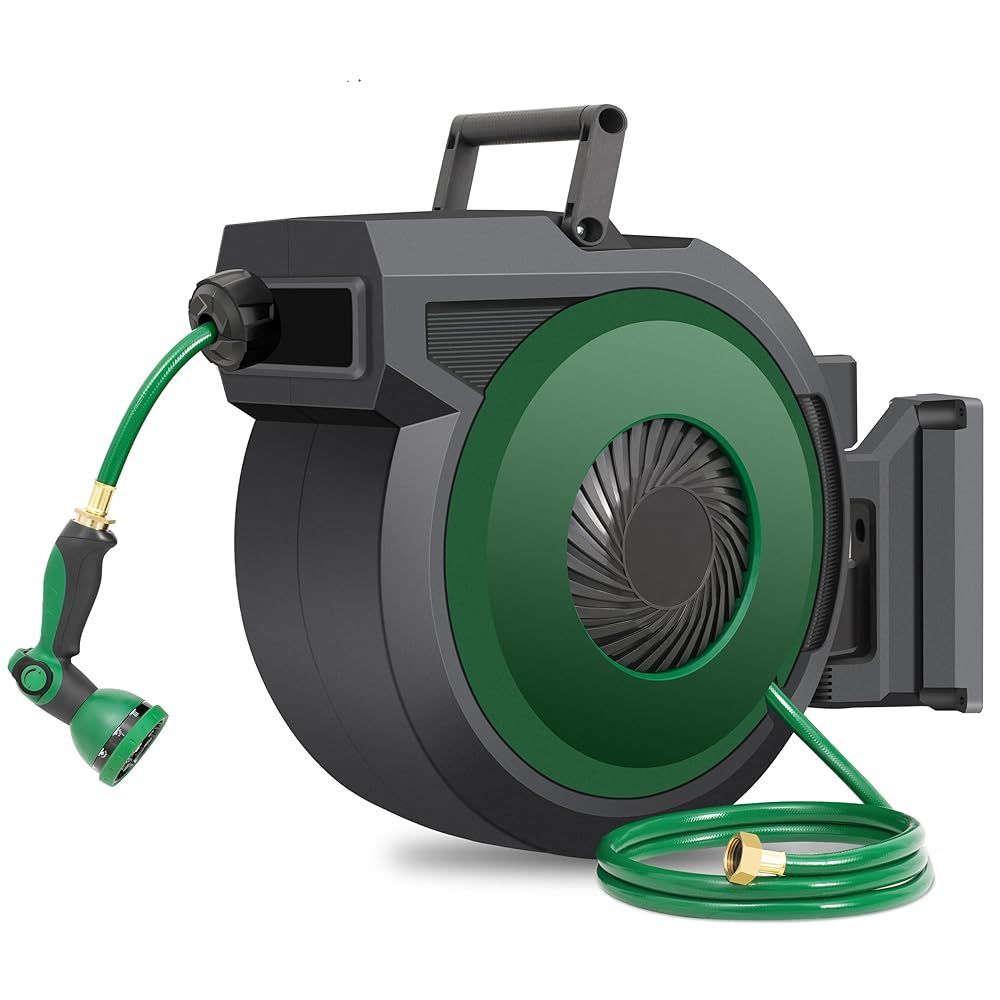 Fat Kid Deals on X: 130 Ft Retractable Garden Hose Reel for $132.99, reg  $199.99! -- Use Promo Code 30634Q2R    / X