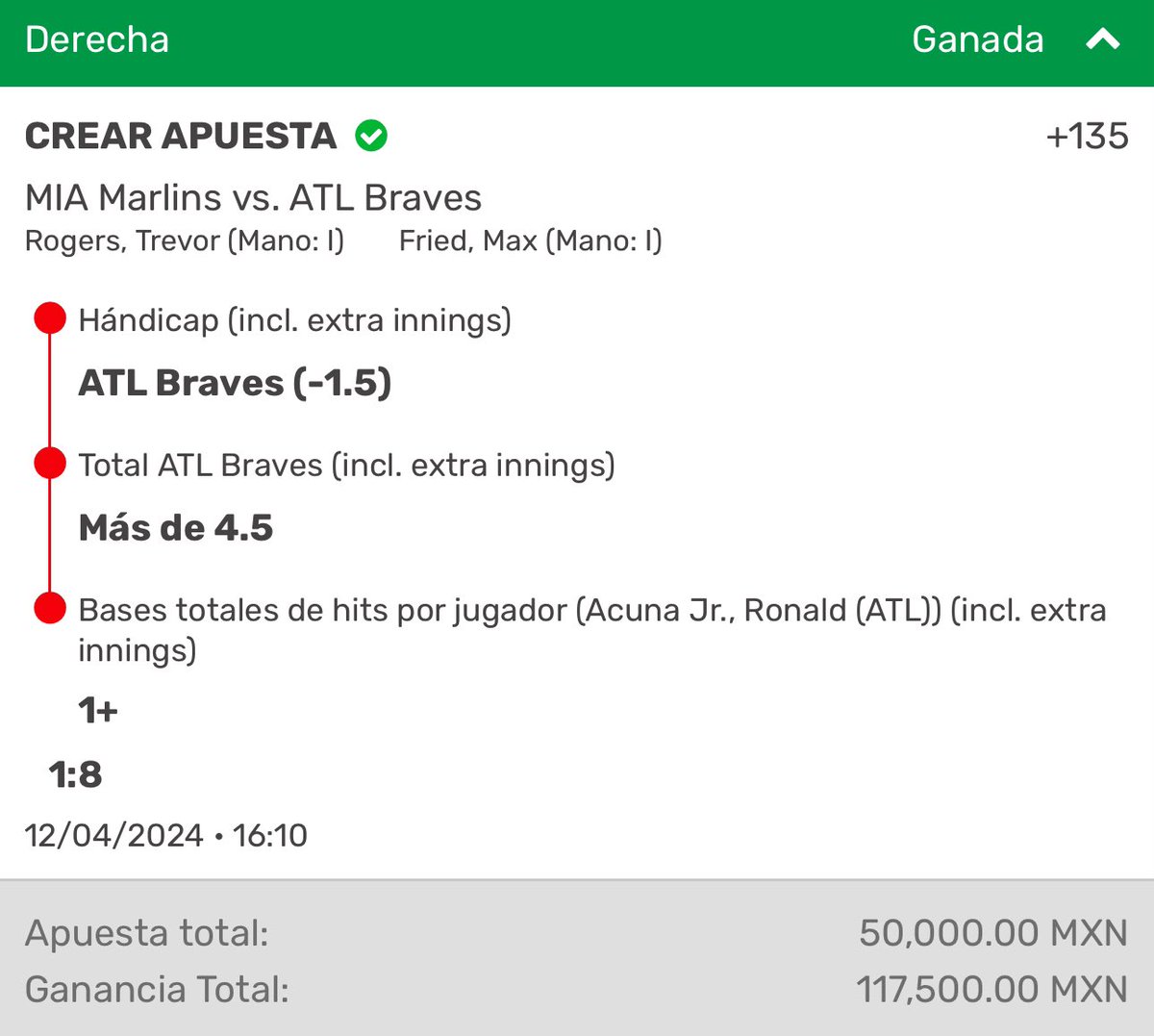 MarcoReyPicks's tweet photo. Ganamos en la app “LOS REYES” ✅
Ganamos en el Grupo Élite ✅
Ganamos en el Grupo NBA ✅
Ganamos en el Grupo MLB ✅
Ganamos el parlay  momio +580✅

¿Cómo se llamo la obra? 
Día perfecto con Marco Rey🔥

Voy a regalar $1,000 aleatorio entre los que le den “RT” 🔁 https://t.co/V6rh73cw4r
