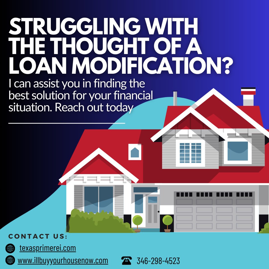 TexasPrimeREI's tweet photo. Are you considering a loan modification but feeling unsure about the process?😕

 Reach out to me today, and let's explore your options together.🙌
📞 346-298-4523

Visit our website:
👉https://t.co/eDcJqKQrBB
👉https://t.co/usu4WPwk7t https://t.co/nj2DIi9b2X