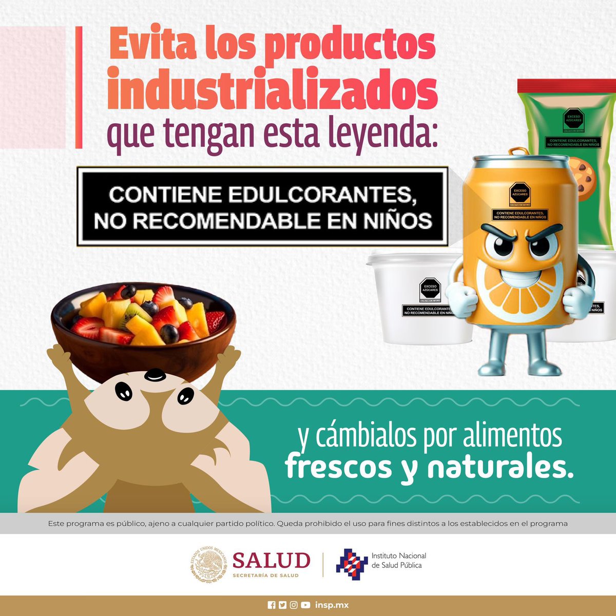 Usa el etiquetado de advertencia para saber si los productos que vas a comprar contienen edulcorantes, cafeína o exceso de algún ingrediente que pueda poner en riesgo tu salud. ✅ 

#EtiquetadoClaro #EtiquetadoParaLaSalud #edulcorantes