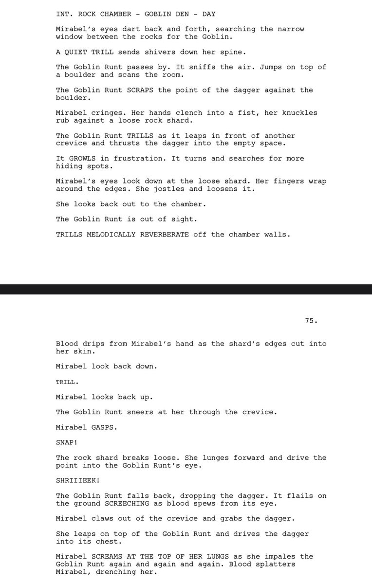 For #FunPageFriday I want to share one of my favorite scenes from my new horror/fantasy script, Forged in Blood.