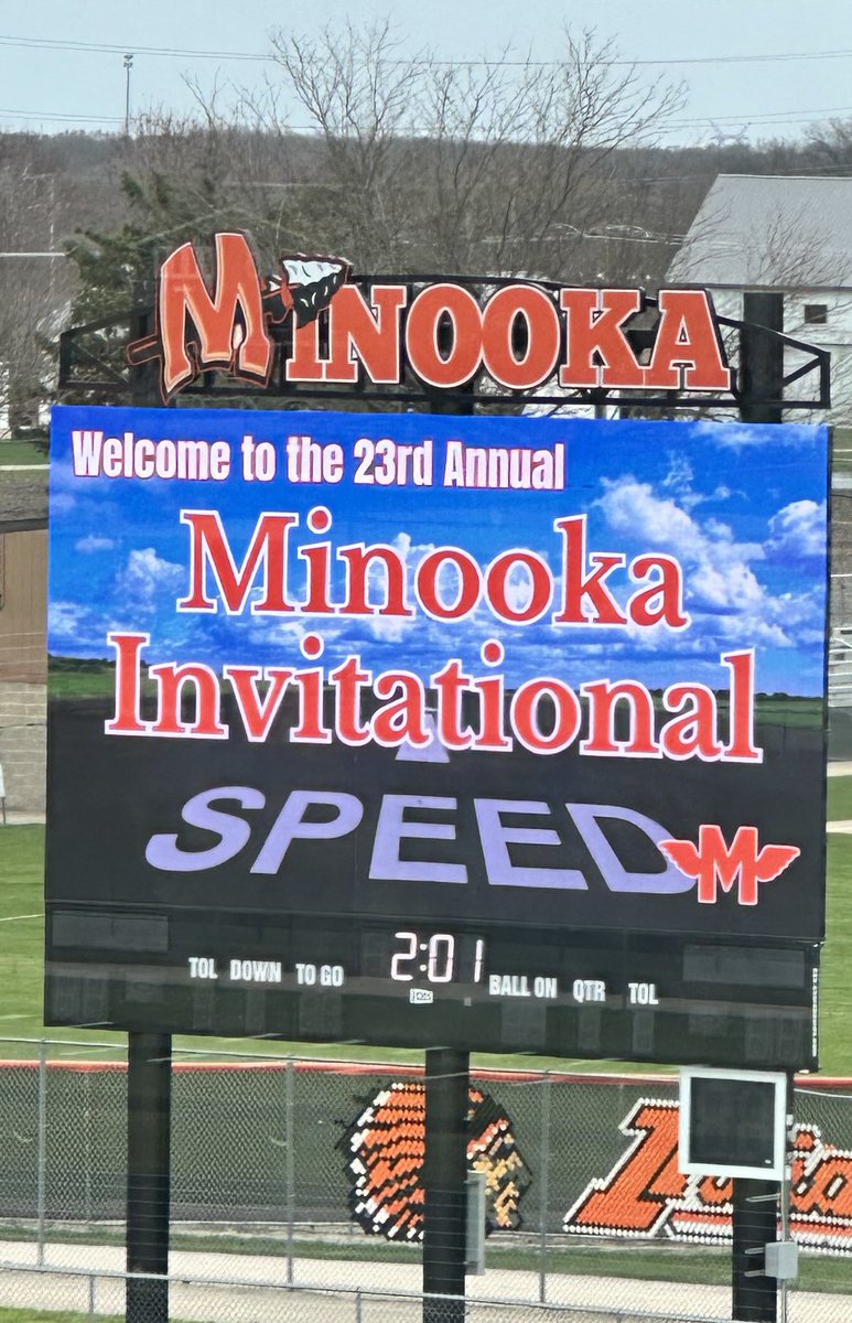 MinookaGTrack's tweet photo. Thanks to all the workers and parents that gave their time to make this a great event!  On top of that the new video board was an incredible addition to this facility! https://t.co/Jzdy7BNIG3