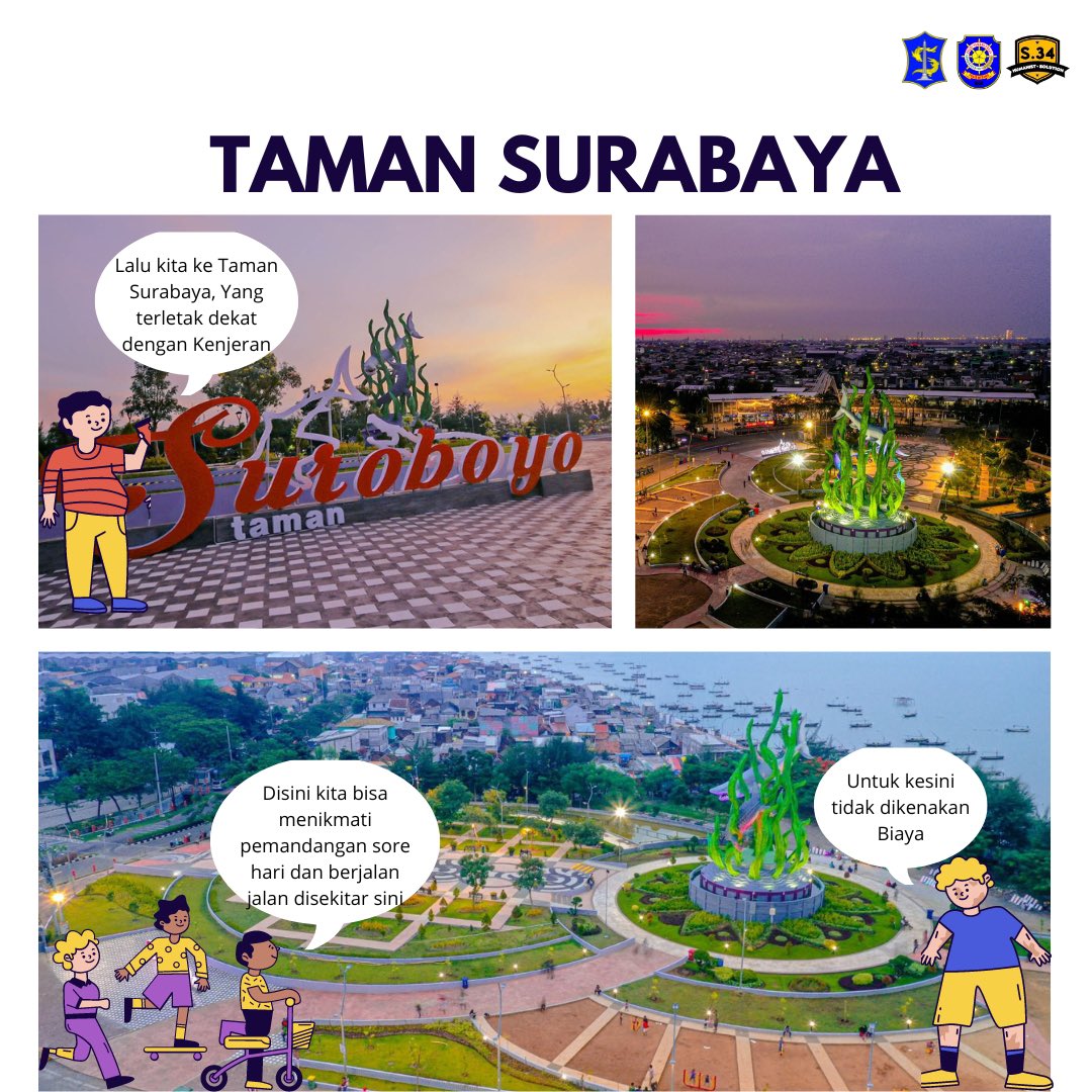 satpolppsby's tweet image. Destinasi Wisata Gratis Di Kota Surabaya🏝️

Setelah Lebaran terbitlah Liburan😍 #AsikBanget
Rek, buat kamu yang bingung mau liburan gratis tapi #LowBudget mimin punya beberapa recomendasi nih.. yaitu Alun-alun Surabaya/ Balai Pemuda , Taman Surabaya dan jalan Tunjungan.