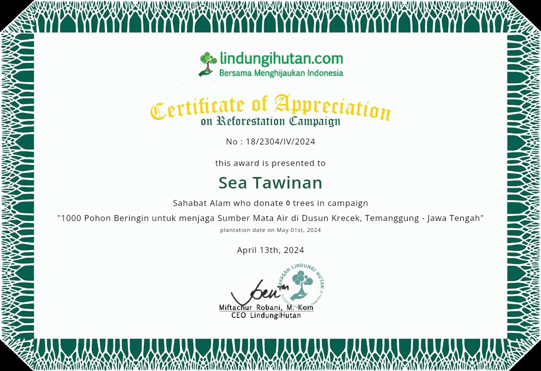 2024 SEA TAWINAN BIRTHDAY — “nature is important to safe”🌳

Reforestation is important to balance the ecosystem and nature, this gift from me for Sea Tawinan. Just small amount, but hope the Ficus tress can life and give benefits to humans🙏🏻🤍

#HappySeaday25th  #sea_tawinan