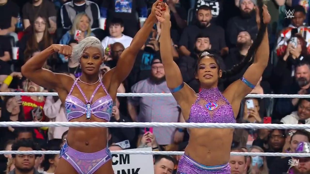 Please name this duo ⬇️ 

-I start: The powerEST storm ⚡️💋💜

💋#ESTofWWE💋#BiancaBelair👑#ESTate✨ #SmackDownAfterMania #SmackDown
