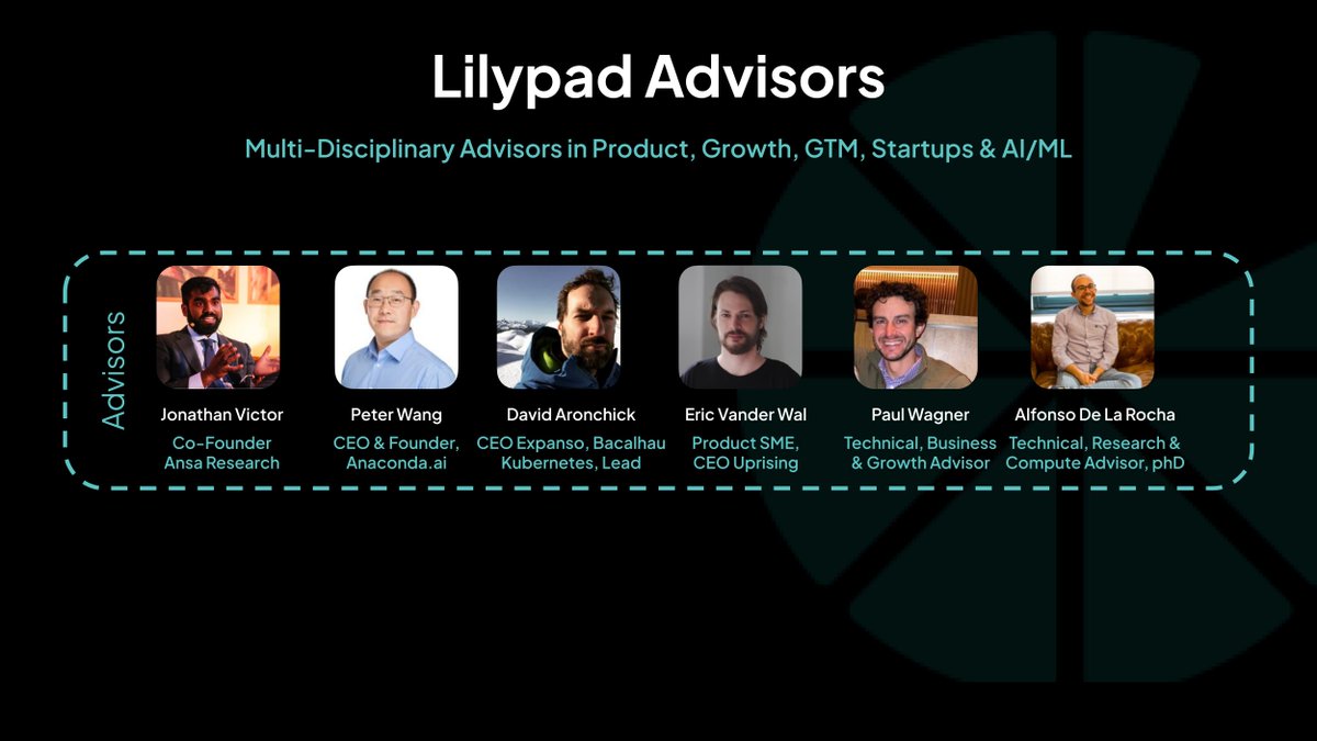 📣 ANNOUNCEMENT The Lilypad team is proudly supported by industry shaping advisors and we'd like you to meet them too.🙌