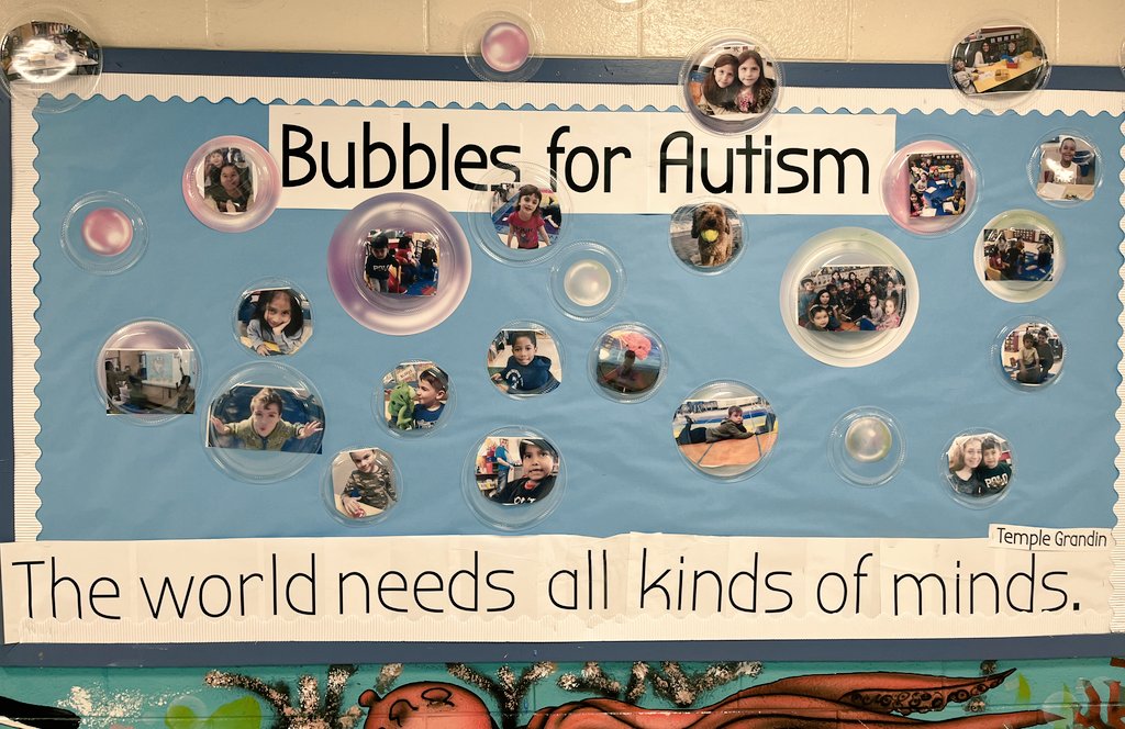 EHYDolphins's tweet photo. What a special day at EHY today celebrating autism awareness &amp; acceptance 🧩💙 #bubblesforautism #emmaproud @BtpsSrvcs @BTPSLearns https://t.co/tLoRm4PW8H