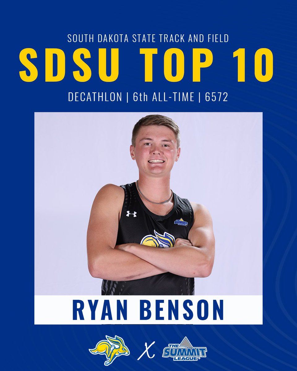 A fifth-place finish in Group D of the decathlon with the sixth best point total in SDSU history!!!  

#GoJacks 🐰