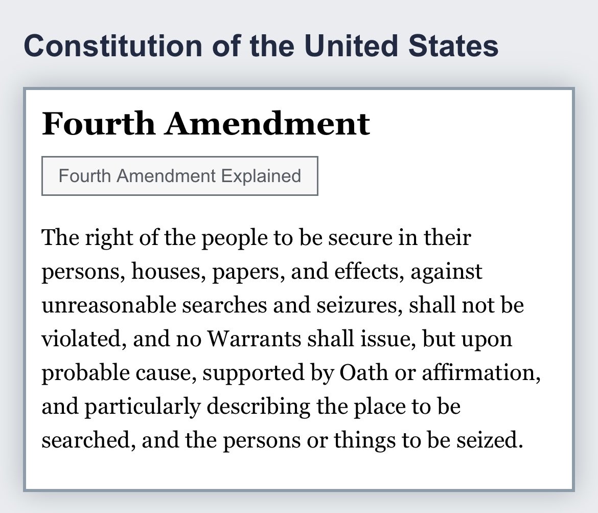 Gee, I wonder why the 4th unelected branch of the US government is trying to get rid of the #4thAmendment - maybe one of those “journalists” can ask ⁦@BarackObama⁩ who is running this sh|t show. 🤬