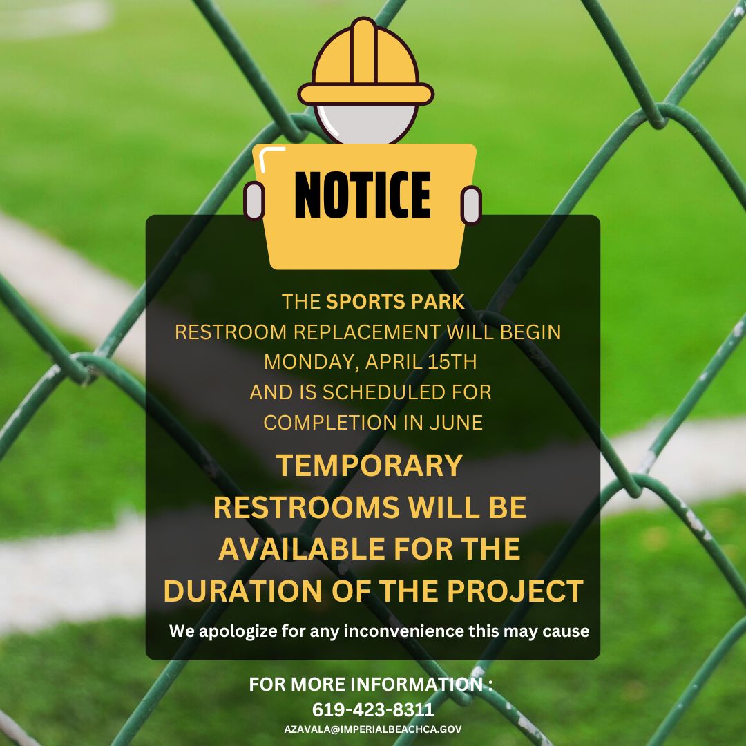 We are excited to begin the Sports Park restroom replacement project!