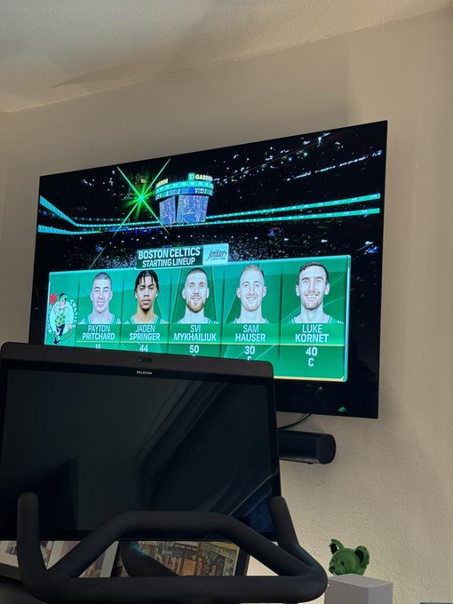 When the Celtics are like 12 games up on the number 2 seed in the east and they send out this shit starting<a href="/tag/goceltics"class="tags"><span>#goceltics</span></a>