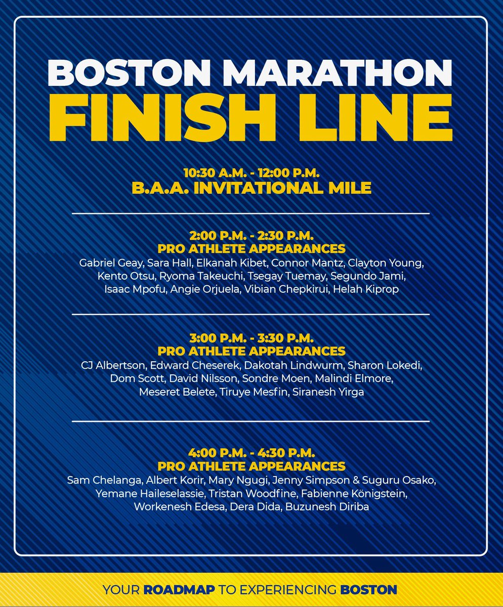 Looking for something to do tomorrow?👀 Swipe to see what Saturday of #Boston128 weekend has in store for YOU!🤩🥳🥳 #BostonMarathon #FanFest #Expo #FinishLine