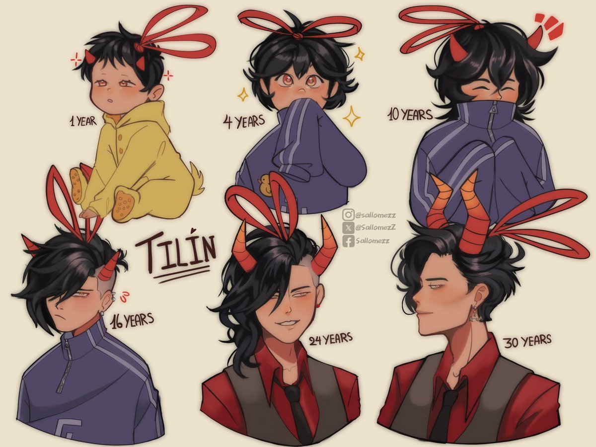 SallomezZ's tweet photo. Tilín en diferentes edades❤️
Quería hacerlo más parecido a sus padres y que me sale emo JKK

#qsmp #qsmpfanart #Tilin https://t.co/GkSWvDusLm