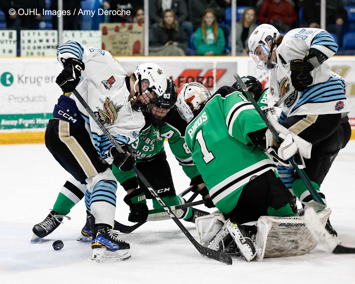 Cobourg Cougars win 6-2 in Trenton tonight to force Game 6 in the OJHL East final. It's in Cobourg Sunday at 3:30 p.m. 1,289 in attendance. Winner meets Collingwood in the league final. Stats ⤵️ ojhl.ca/stats/game-cen… 📸 Amy Deroche/OJHL Images ^ojjm