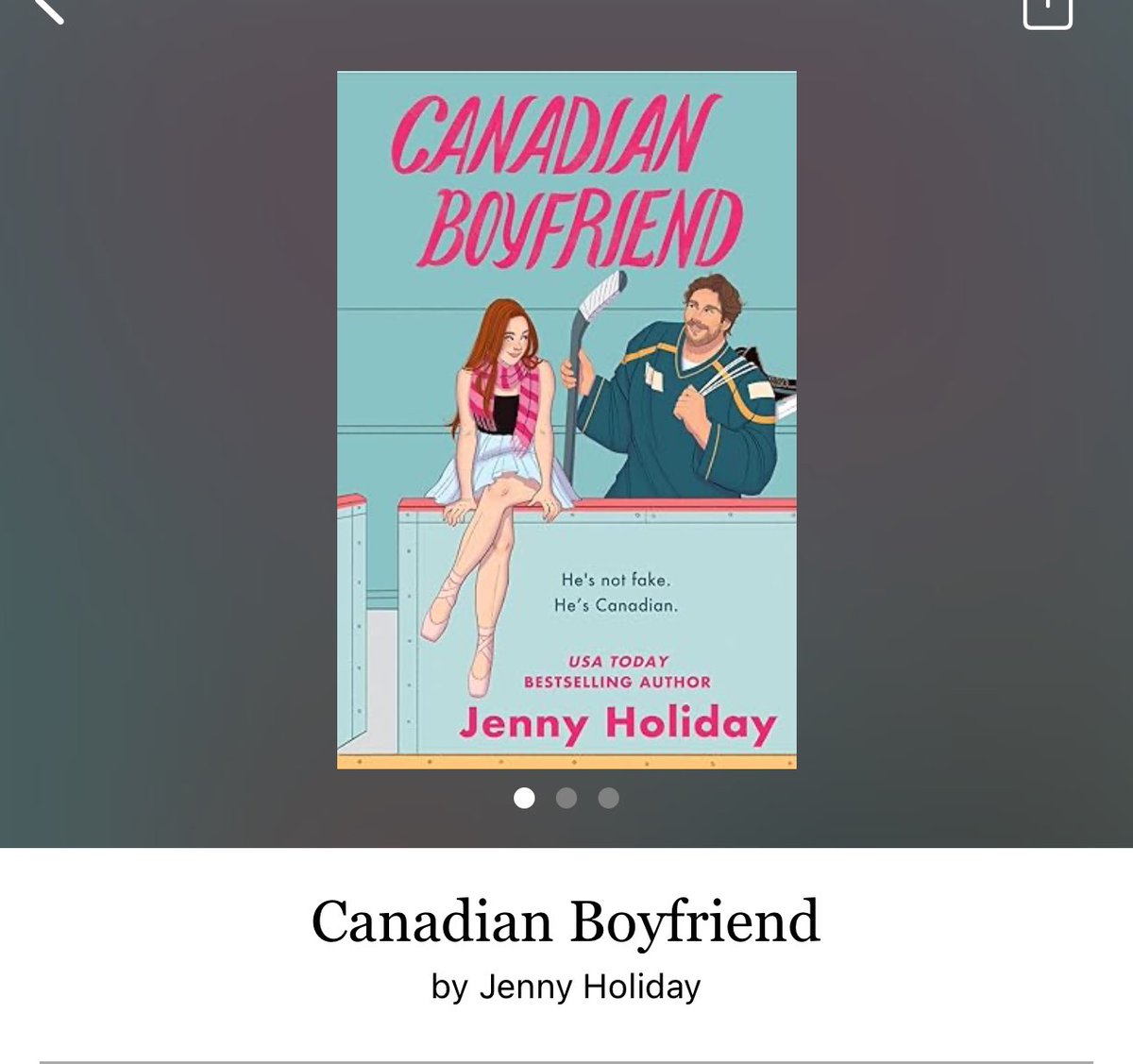 Canadian Boyfriend by Jenny Holiday 

#CanadianBoyfriend #6235 #25chapters #384pages #384of400 #NewRelease #21for6 #Audiobook #11houraudiobook #FakeCanadianBoyfriendToRealBoyfriend #AuroraAndMike #april2024 #clearingoffreadingshelves #whatsnext #readitquick