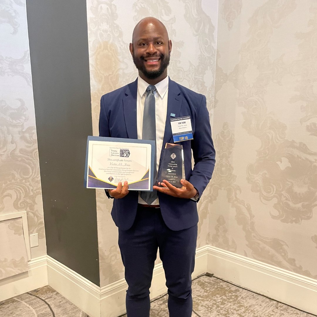 NAACP_LDF's tweet photo. Congratulations to Senior Counsel Victor Jones who was selected as Louisiana’s Outstanding Young Lawyer of the Year by @LouisianaBar. 🎉 https://t.co/l9cvhVRn6U