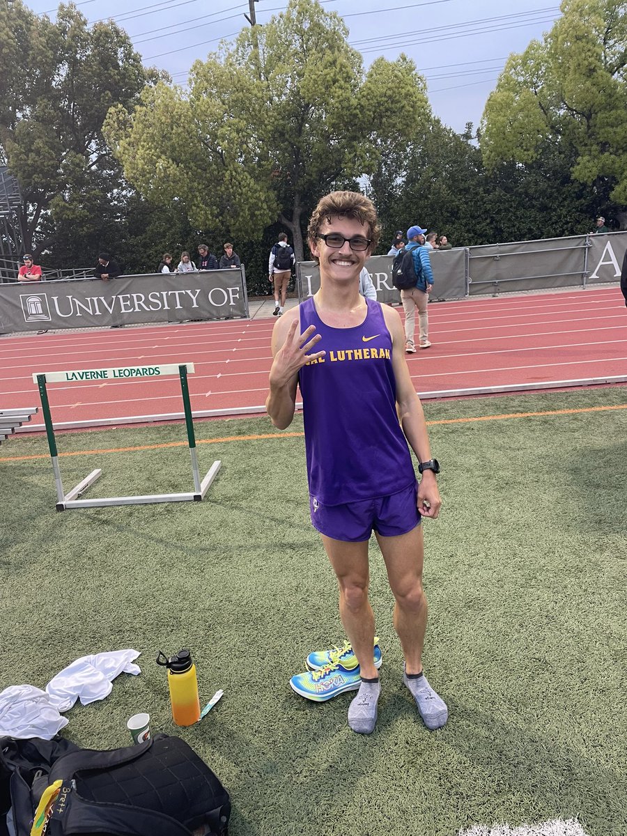 Eric Talbert ran 4th All Time 5K in Cal Lutheran History, 14:54.14! First sub 15 at Cal Lutheran since 1986