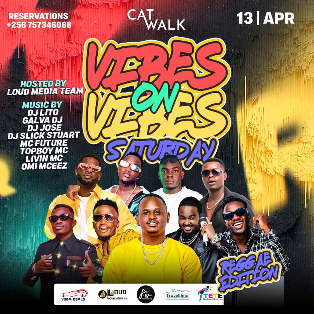 Vibes on vibes Saturdays we do it the reggae ragga style this time let’s go to the Caribbean the Jamaican way with @djlitoug ,@, @djslickstuart , @deejay_jose256 , @dj_galva_official , @life_of_future_mc , @topboymcofficiall , @cuteomimc hosted by @ceo_loudmedia_eventc