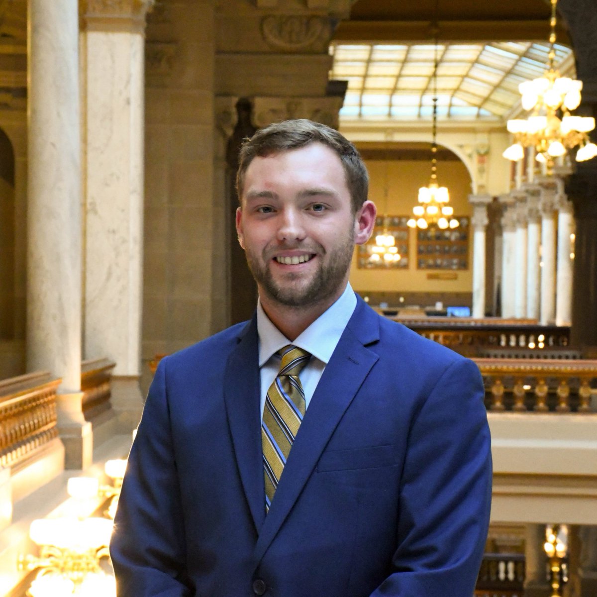 While his coursework @uindybizpro gave Collin Brown the foundation to succeed in his internship with the Indiana Senate, there are some lessons you just can't learn in a classroom. Read more about Collin's experience at the Statehouse on #YOUIndy: bit.ly/49y9sBE.