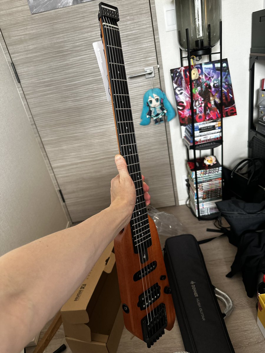 I can now be bad at guitar while traveling! 🤪 🧳 🎸 #music It’s very fun and small, enjoying it so far. Tagging along for holiday…