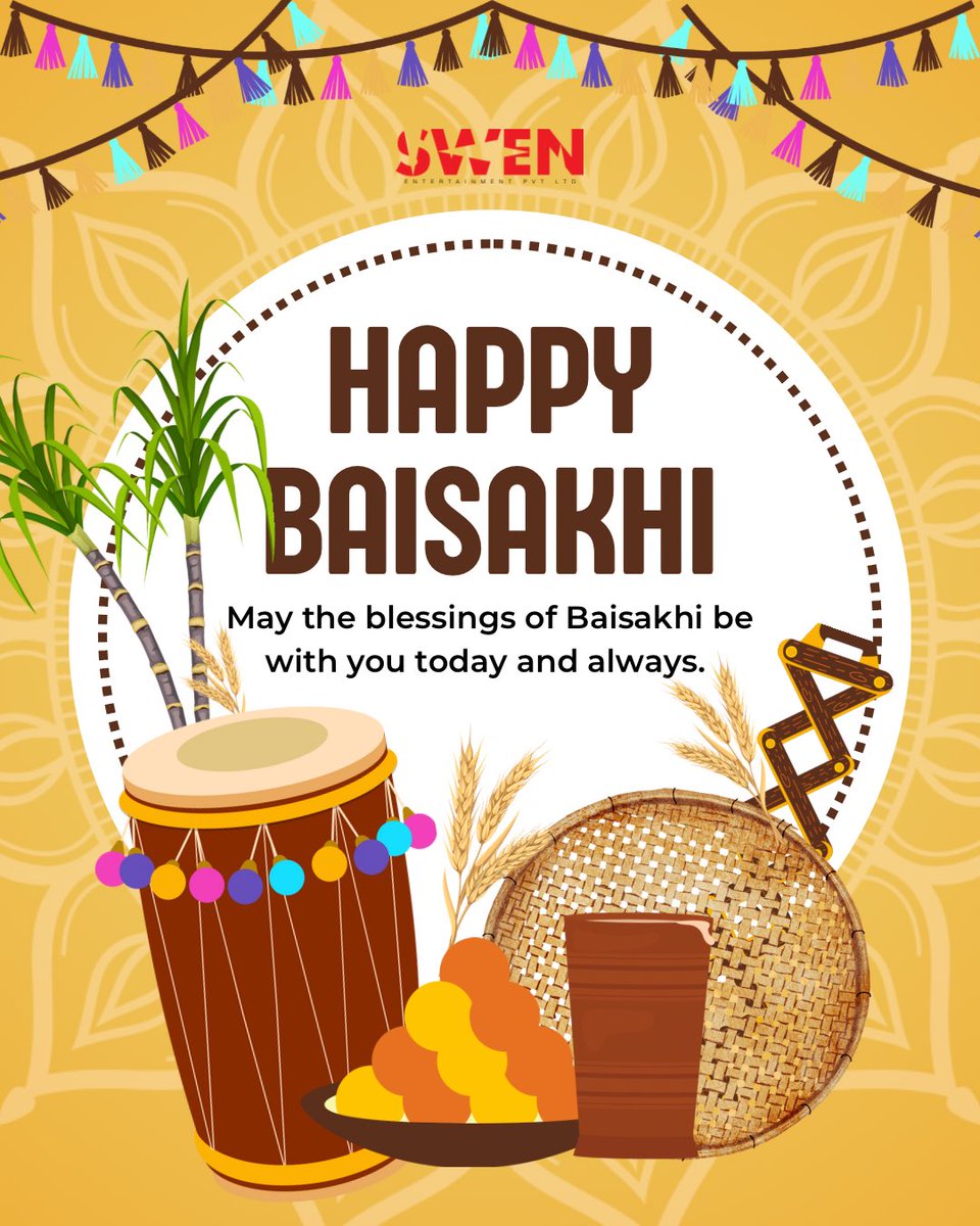 swenentt's tweet photo. Wishing you a harvest of joy, prosperity, and endless blessings on this Baisakhi! 🌾 May your life be as colorful and joyful as the festival ✨

Follow @swenentertainment for more! ❤️
#Baisakhi #Baisakhi2024 #baisakhifestival https://t.co/w1toMLN9EG